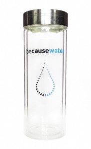 BeCause Water Glass Bottle